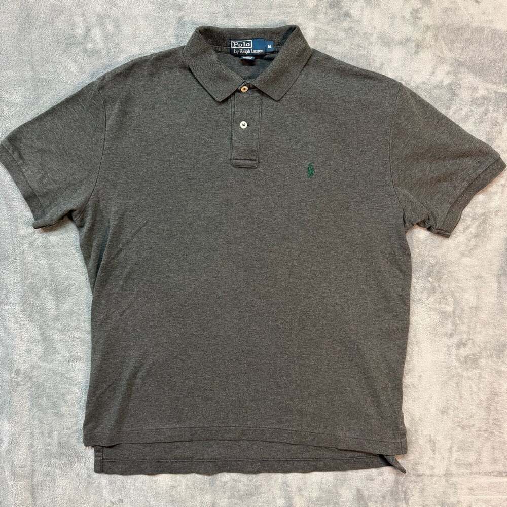 Polo Ralph Lauren Classic Fit Polo Shirt Size M Gray Short Sleeve